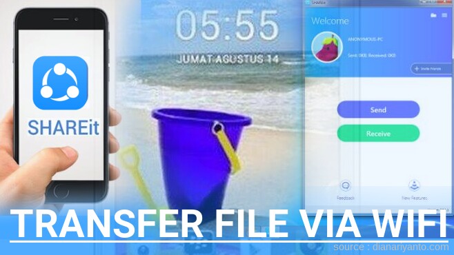 Transfer File via Wifi di Asiafone Asiadroid AF9909 Menggunakan ShareIt Terbaru